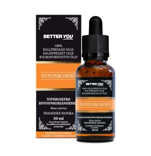 Ruusunmarjansiemenöljy - kylmäpuristettu 30 ml kuva